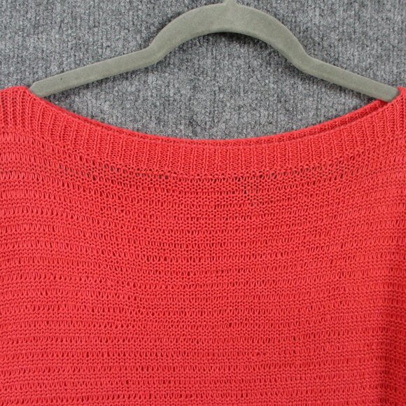 Ralph Lauren Sweater Womens XL Pink Linen Loose Knit Pull Over Beach Preppy LRL - Picture 4 of 11